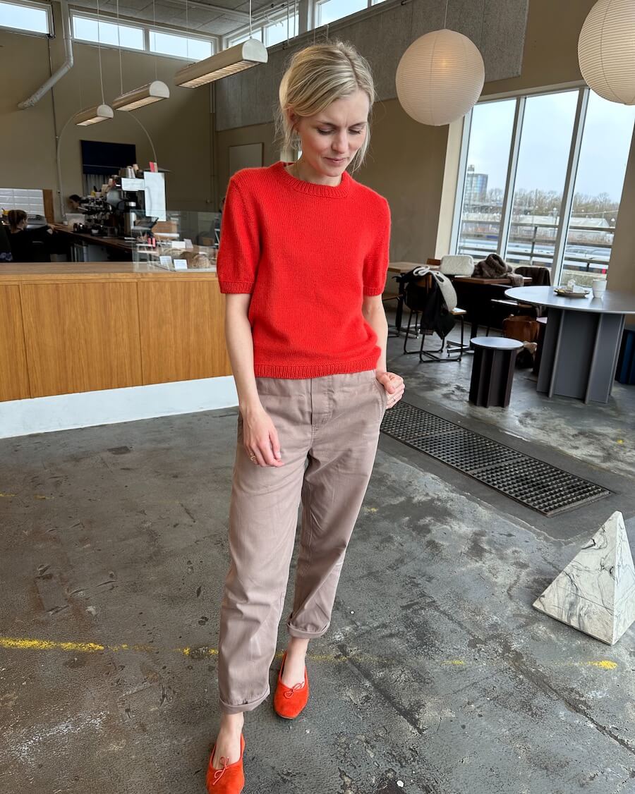 PetiteKnit Poppy Tee Rød 