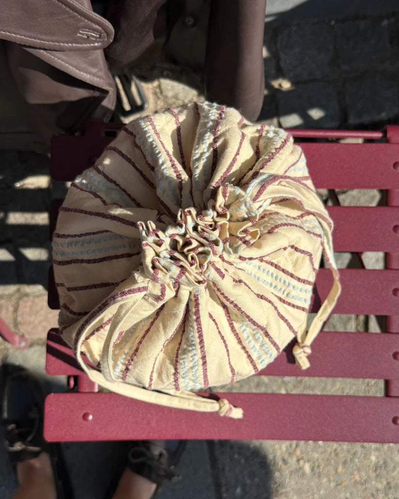 PetiteKnit Knitters Project Bag - Seersucker Twin Stripe