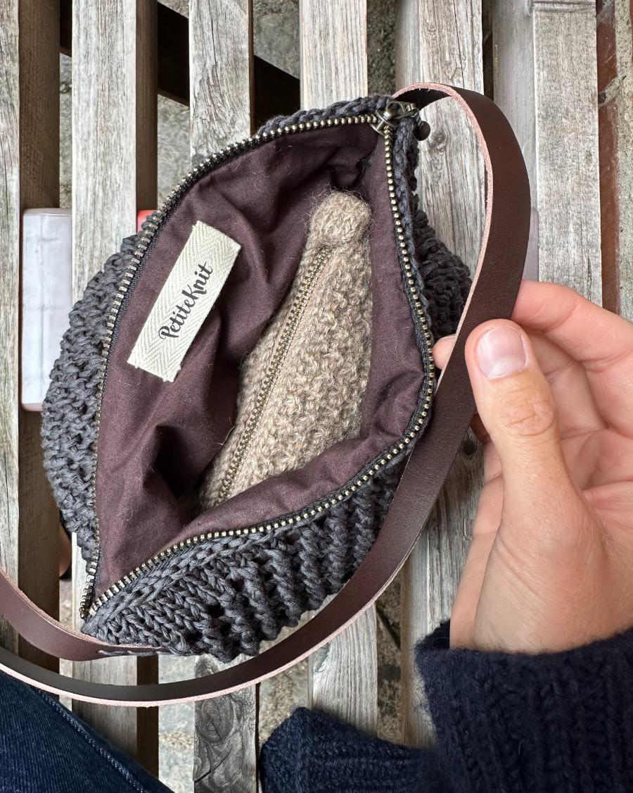 For til taske med rund bund - Brun - Omkreds 48 cm