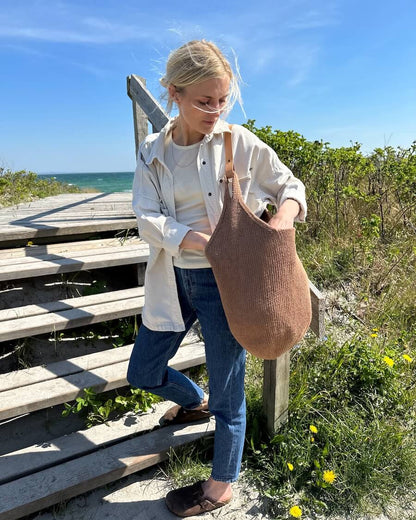 For til taske med rund bund - Natur - omkreds 68 cm