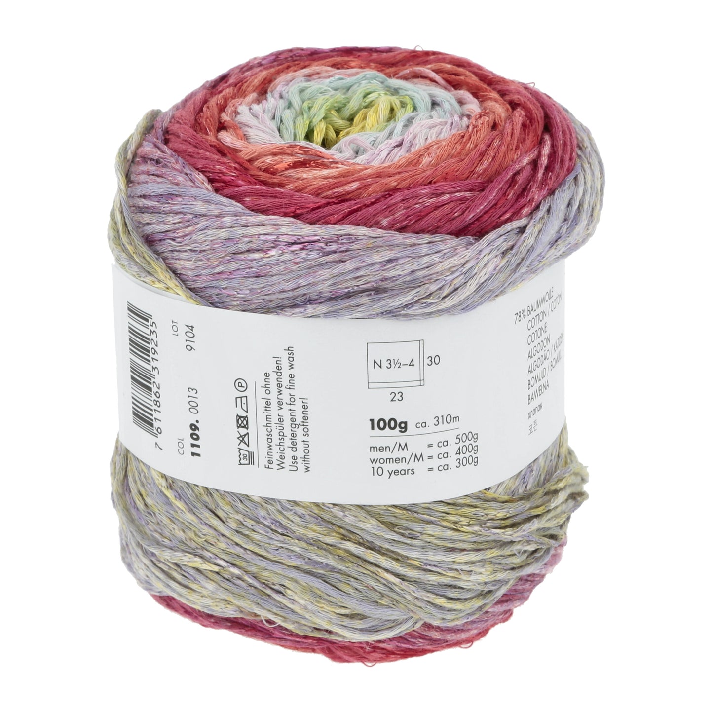 Lang Yarns Paradise 13 Yellow Lilac Turquoise