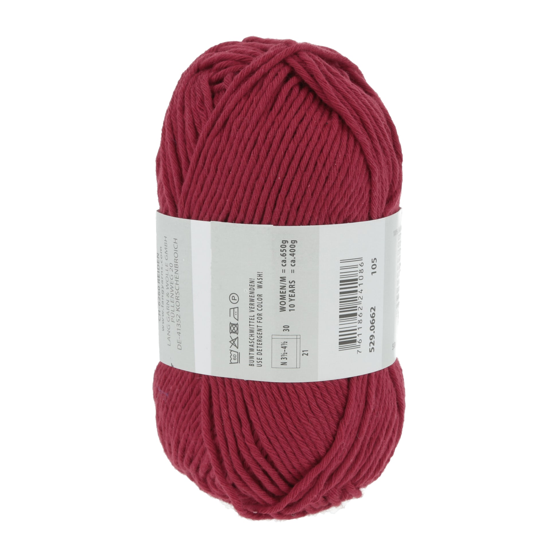 Lang Yarns Handarbeitsgarn 662 Dark Red